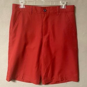 Izod Mens Golf Shorts Used Waist 30 Color Red